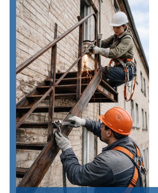 Ремонт и восстановление пожарных лестниц с выездом в Елизове