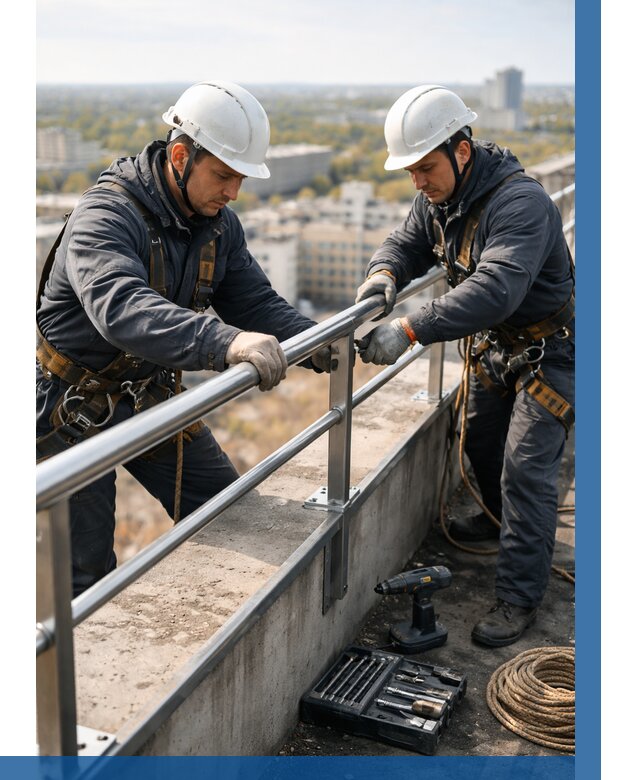 Монтаж перил на высоте в Елизове от 2532 р. | ВЫСОТНИК-Лзв