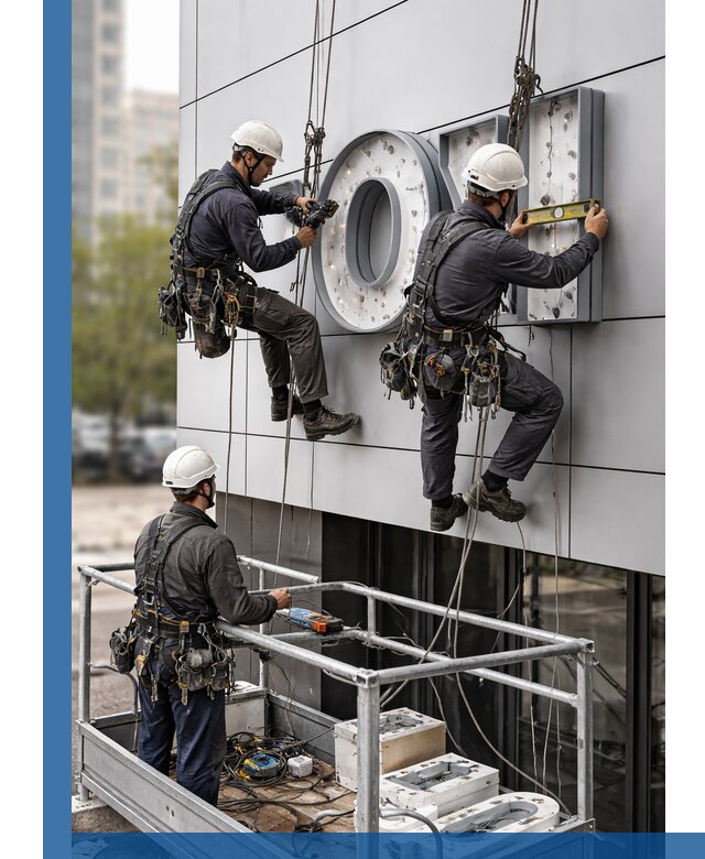 Профессиональный монтаж световых букв в Елизове под ключ
