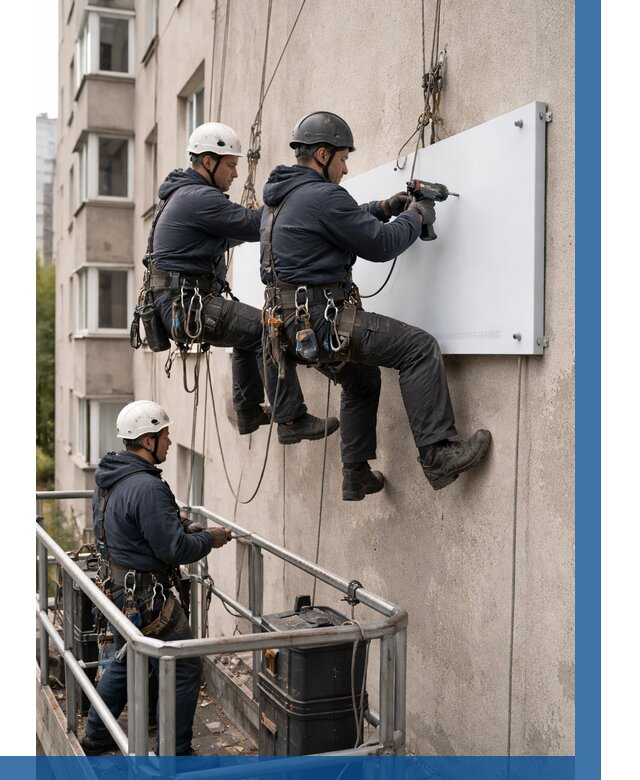 Монтаж табличек и указателей в Елизове от 3545 р. | ВЫСОТНИК-Лзв