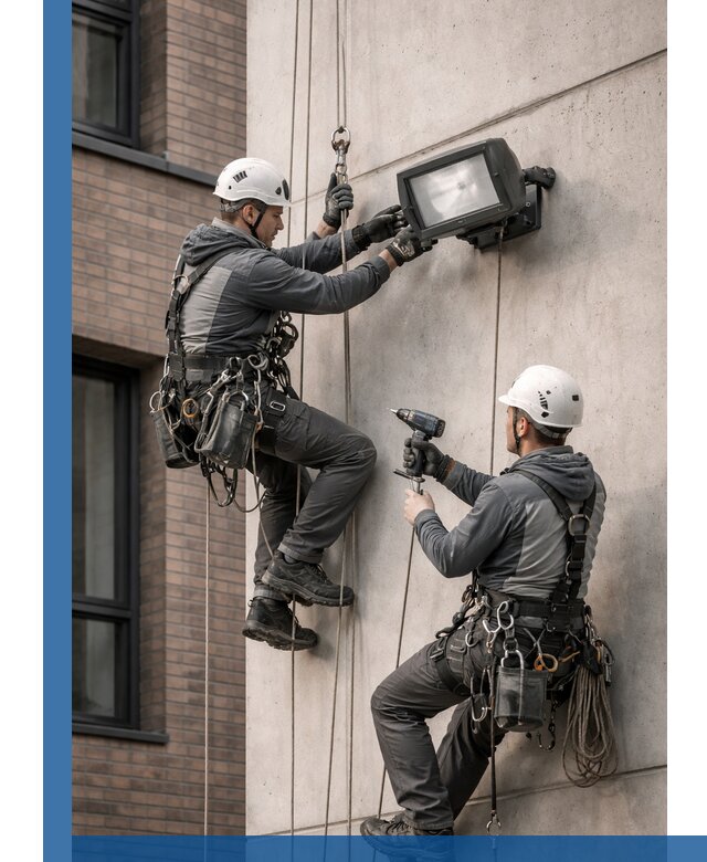 Профессиональный монтаж фасадных прожекторов в Елизове под ключ