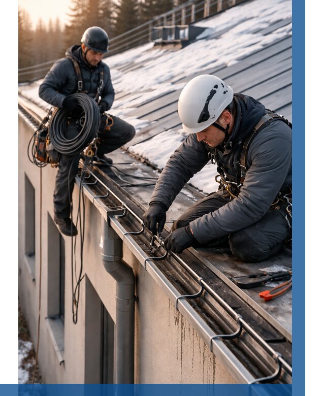 Монтаж греющего кабеля на кровле в Елизове от 456 р. | ВЫСОТНИК-Лзв