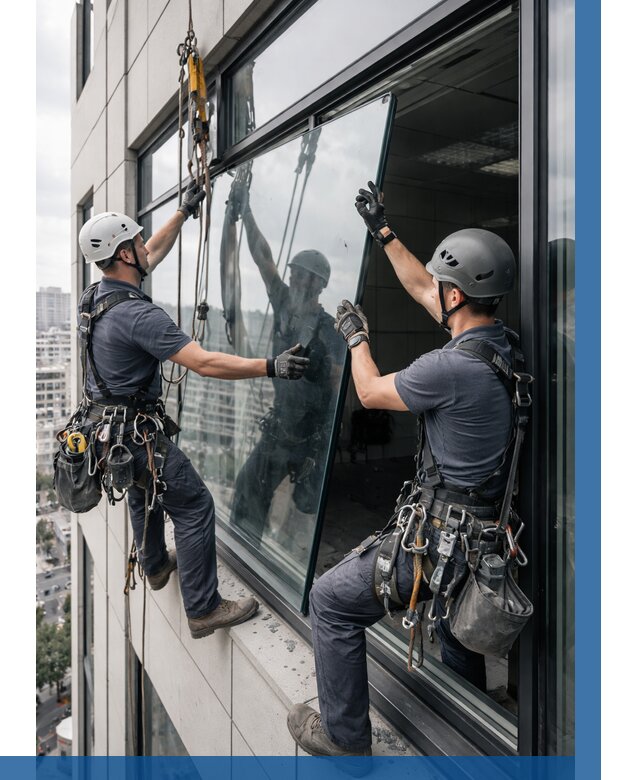 Замена стеклопакетов на высоте в Елизове от 5570 р. | ВЫСОТНИК-Лзв