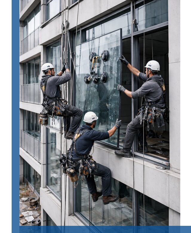 Фасадное остекление и монтаж витражей зданий в Елизове под ключ