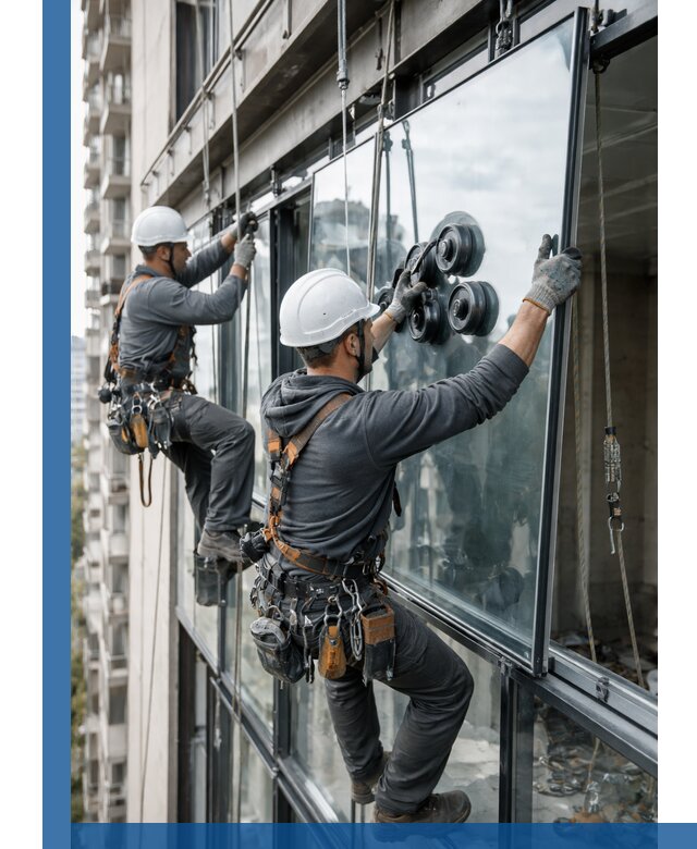 Витражное остекление фасадов и лоджий в Елизове под ключ