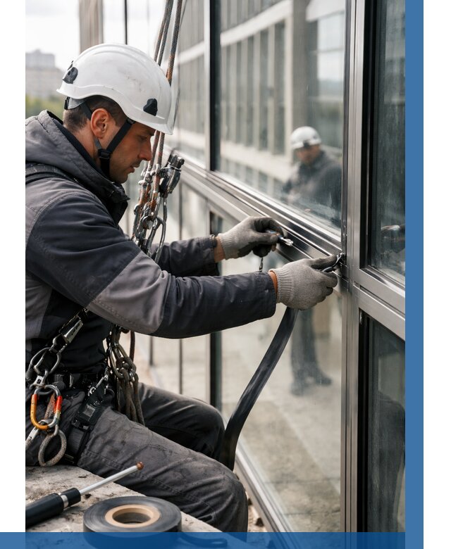 Ремонт витражных конструкций в Елизове от 3545 р. | ВЫСОТНИК-Лзв