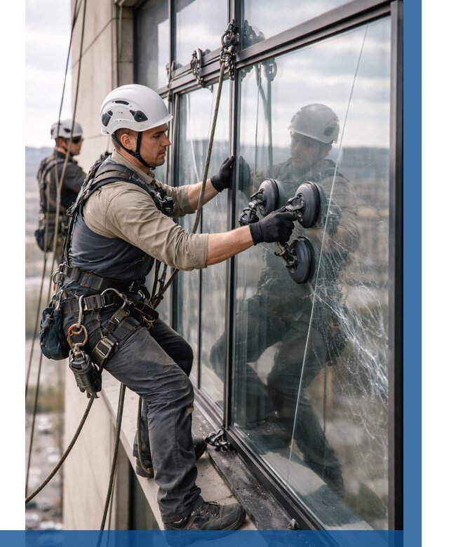 Замена стекла в витраже в Елизове под ключ от 8609 р. | ВЫСОТНИК-Лзв