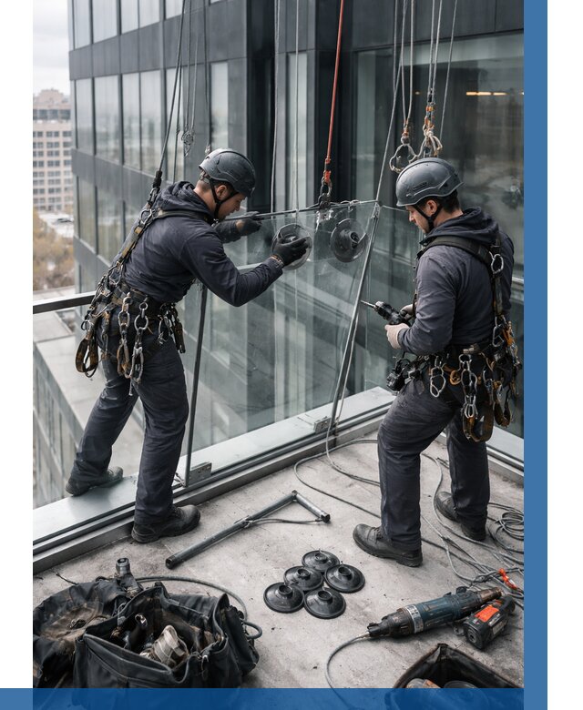 Монтаж стеклянных ограждений в Елизове от 2532 р. | ВЫСОТНИК-Лзв