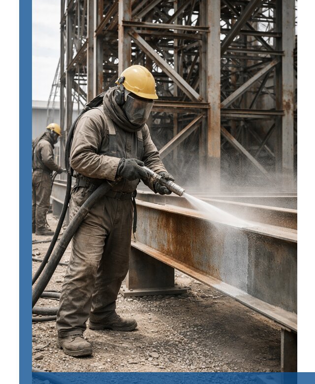 Пескоструйная очистка металлоконструкций в Елизове промышленная