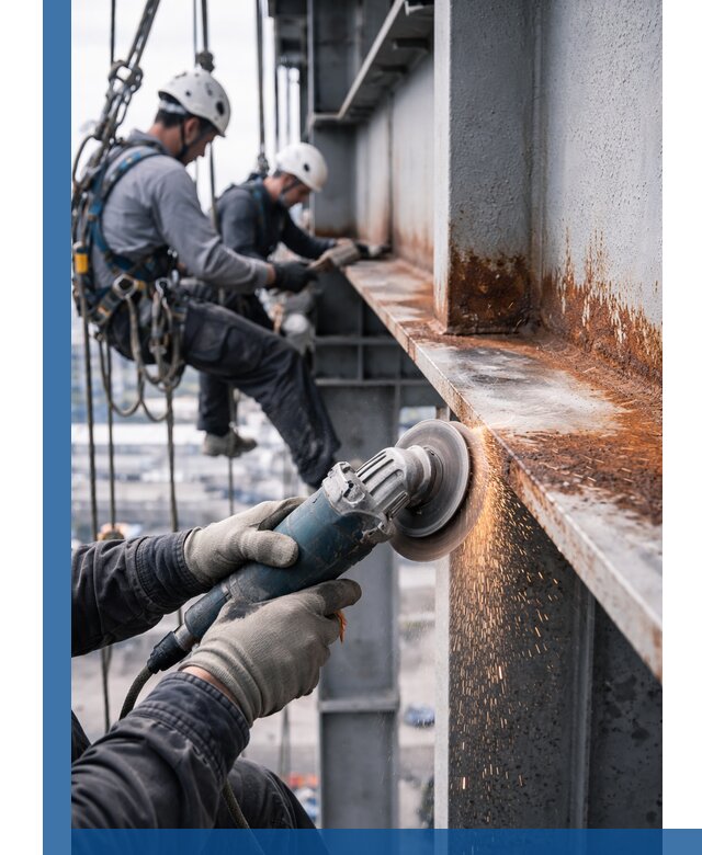 Зачистка металла от ржавчины и подготовка поверхностей в Елизове