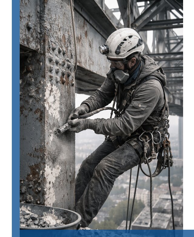 Удаление старой краски с металлических конструкций в Елизове