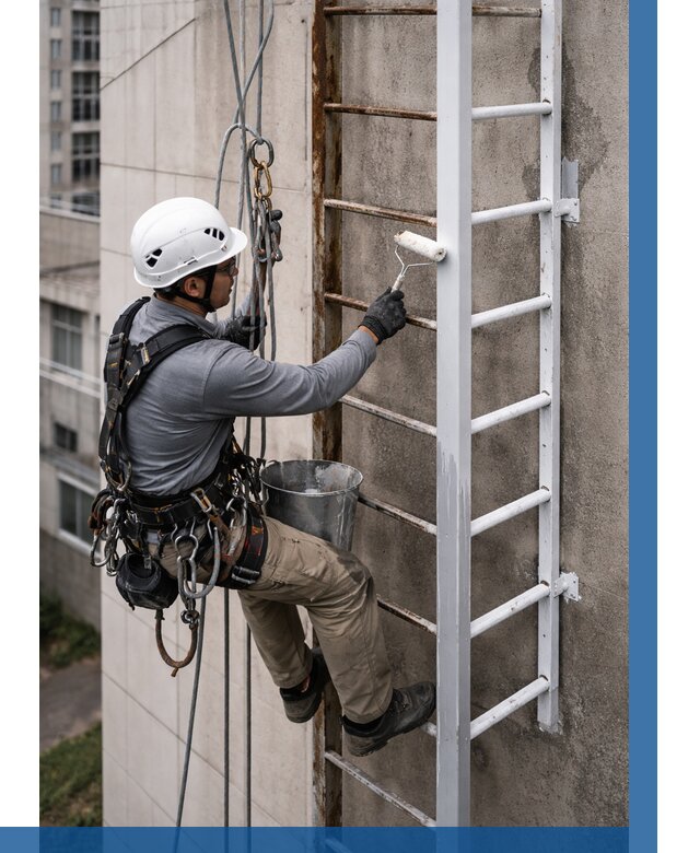 Покраска пожарных лестниц в Елизове от 4558 р. | ВЫСОТНИК-Лзв