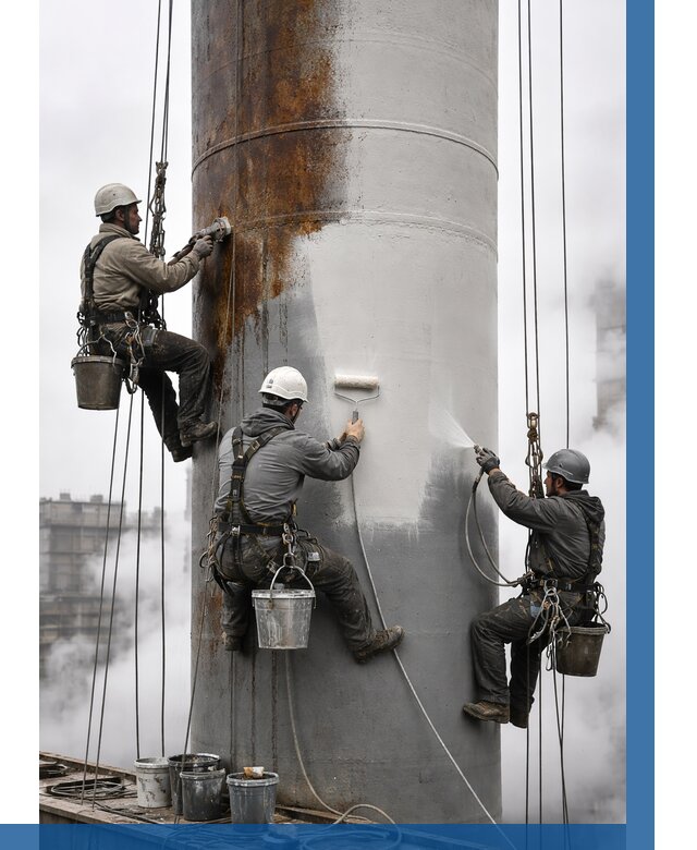 Покраска дымовых труб в Елизове от 8609 р. | ВЫСОТНИК-Лзв