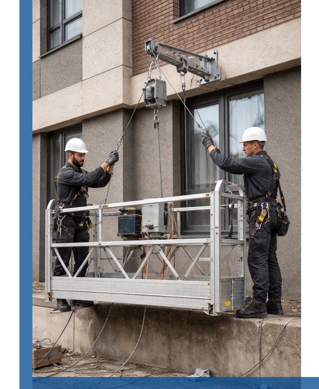 Монтаж и подъем фасадной люльки в Елизове с гарантией безопасности