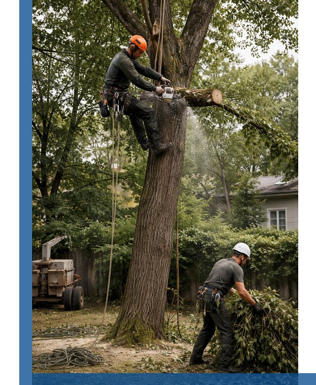 Кронирование деревьев в Елизове, безопасная высотная обрезка