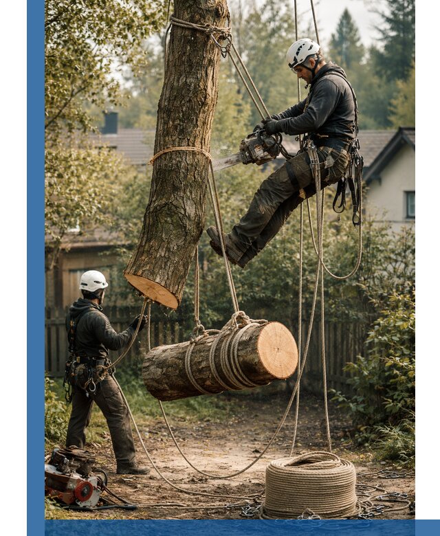 Валка деревьев частями в Елизове, безопасно и аккуратно