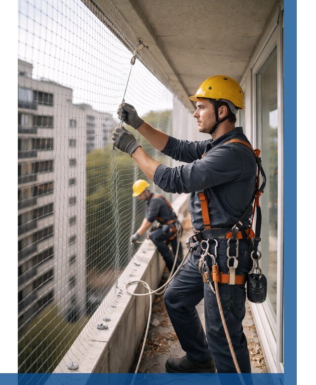 Монтаж сетки от птиц в Елизове от 4558 р. | ВЫСОТНИК-Лзв